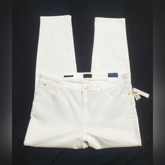 Talbots Denim - Talbots White Denim Slim Ankle Jeans